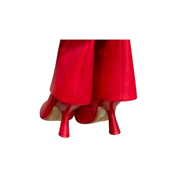 Gianni Bini Red Fold-Over Knee-High Heeled Boots Women 6M Leather NWOB - Picture 6 of 13